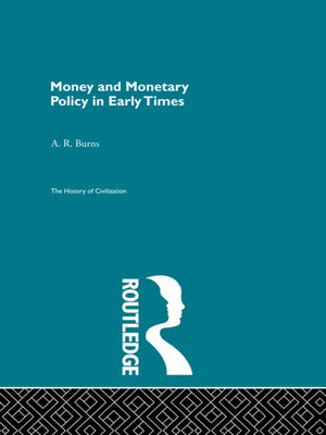cover image of Money and Monetary Policy in Early Times (Pb Direct)